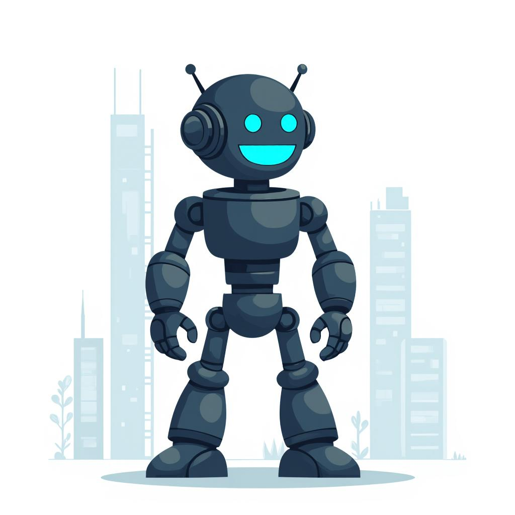 A futuristic robot with glowing blue circuits