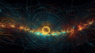 Abstract network security visualization representing zero trust security