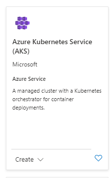 Azure portal creating a resource group for AKS